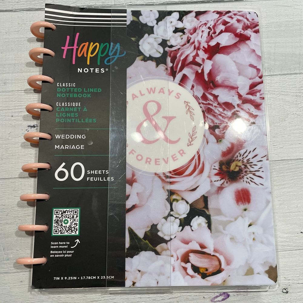 Happy Planner dotted lined notebook wedding‎ theme